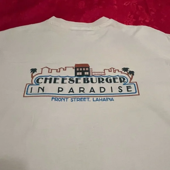 Cheeseburger In Paradise Front Street Lahaina Single Stitch Made In USA Maui VTG - Picture 12 of 12